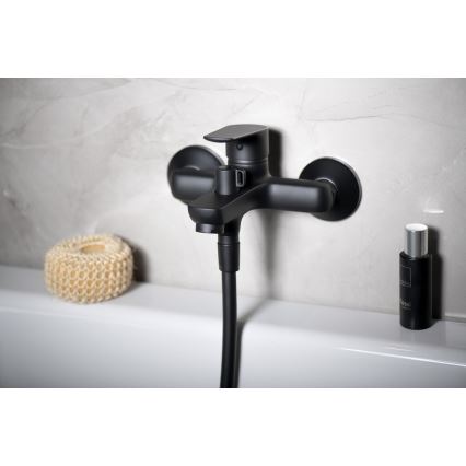 Aqualine - Rubinetto vasca da bagno LOTTA opaco nero