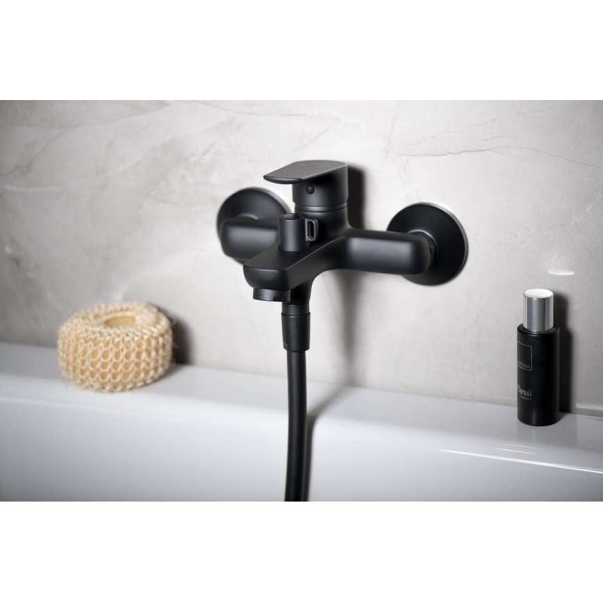 Aqualine - Rubinetto vasca da bagno LOTTA opaco nero