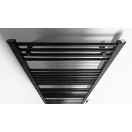 Aqualine - Scaldasalviette elettrico da bagno DIRECT-E 600W 132x60 cm nero opaco