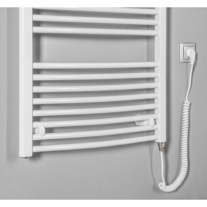 Aqualine - Scaldasalviette elettrico ORBIT-E 300W 96x45 cm, bianco, rotondo
