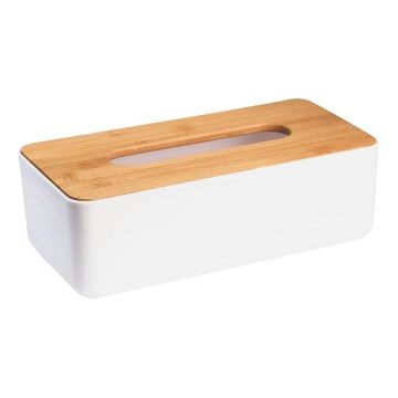 Aqualine - Scatola di fazzoletti SNOW bianco/bambù