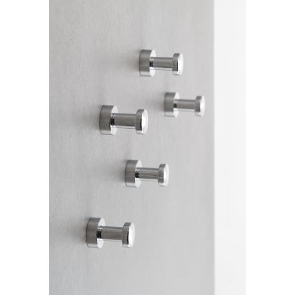 Aqualine - SET 5x Gancio a muro SAMBA cromo lucido