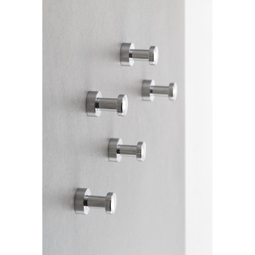 Aqualine - SET 5x Gancio a muro SAMBA cromo lucido