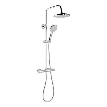 Aqualine - Set da doccia con rubinetto termostatico LIGA cromo lucido