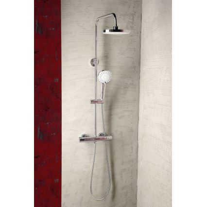 Aqualine - Set da doccia con rubinetto termostatico LIGA cromo lucido
