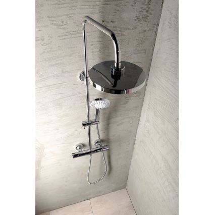 Aqualine - Set da doccia con rubinetto termostatico LIGA cromo lucido