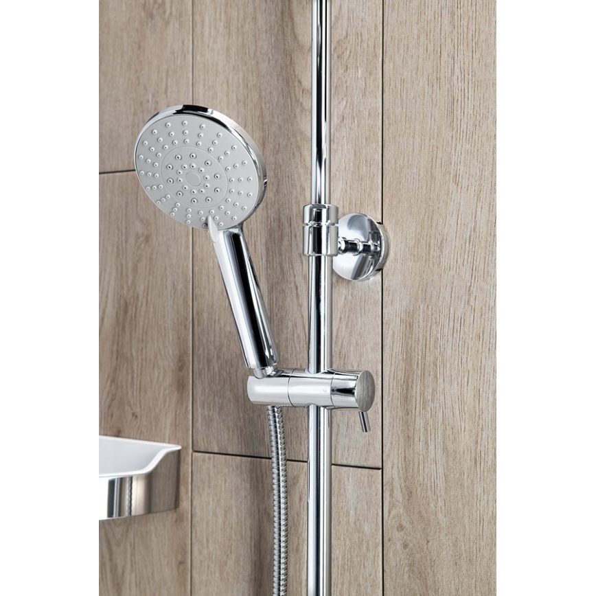 Aqualine - Set da doccia con rubinetto termostatico LIGA cromo lucido