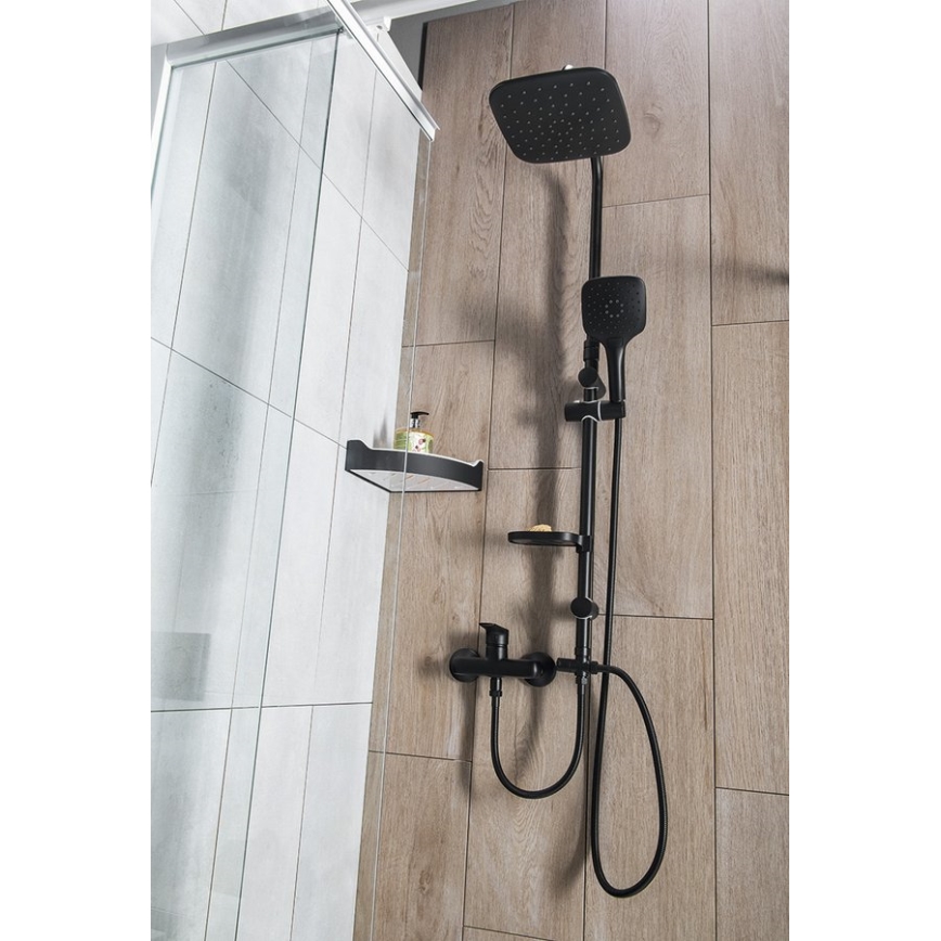Aqualine - Set da doccia KERA opaco nero