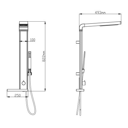 Aqualine - Set doccia ROME cromo lucido