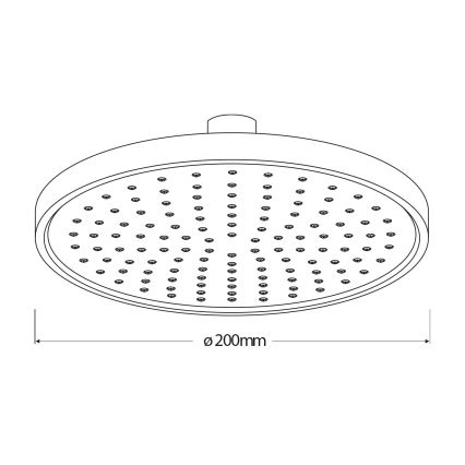 Aqualine - Soffione doccia diametro 20 cm cromo lucido
