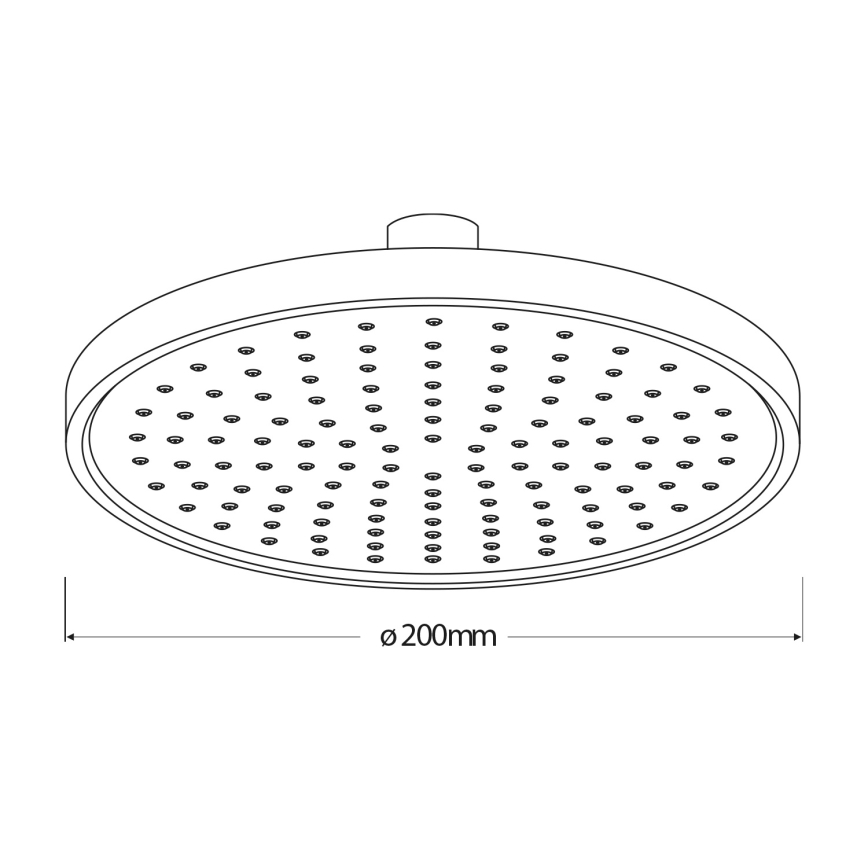 Aqualine - Soffione doccia diametro 20 cm cromo lucido