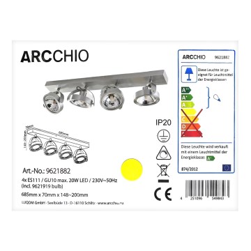 Arcchio - Faretto LED MUNIN 4xGU10/ES111/11,5W/230V