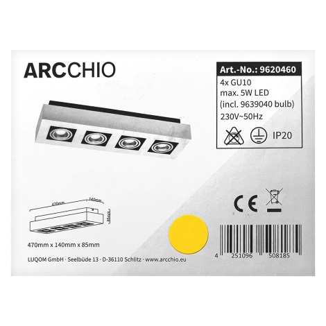 Arcchio - Faretto VINCE 4xGU10/10W/230V