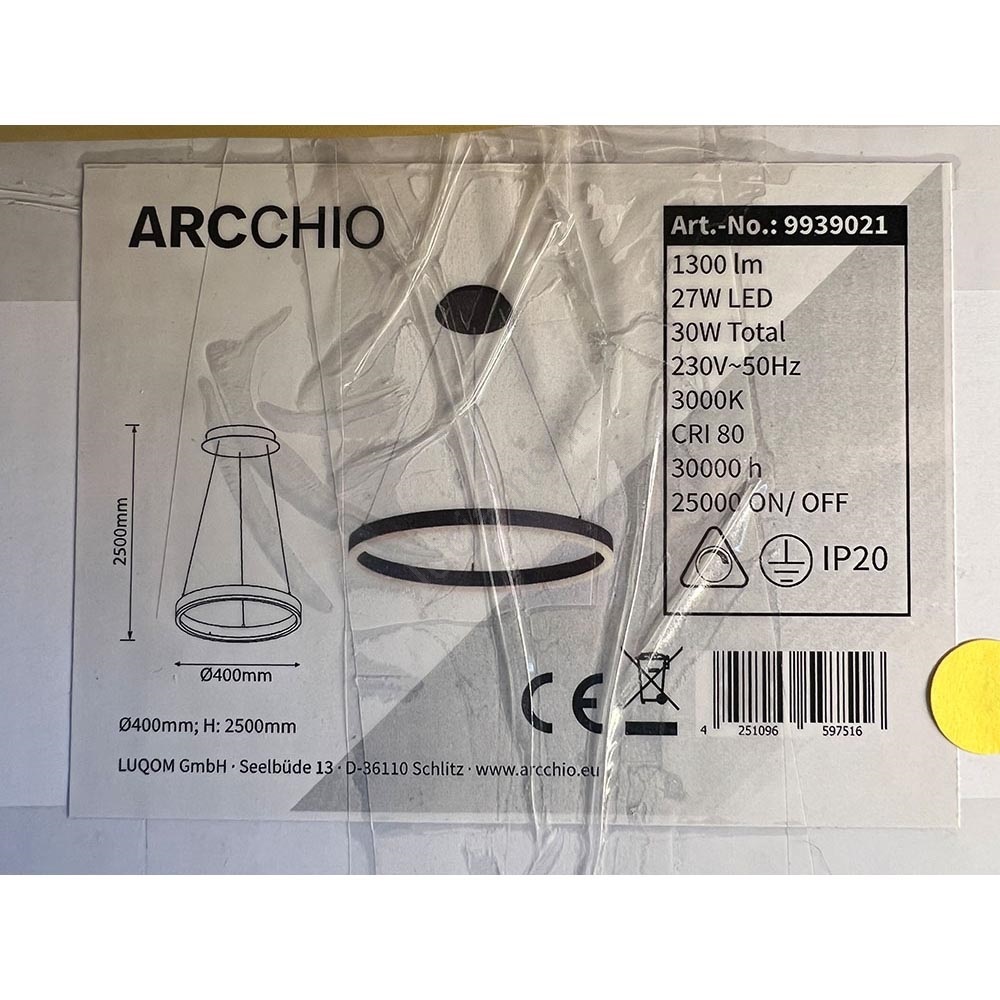 Arcchio Lampadario con Faretti Interno, Da Soffitto Ruotabili Di 350° E 90° Plafoniera Led Spot Orientabili Moderno 2x Gu10 Bianco