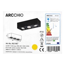 Arcchio - Plafoniera LED DWIGHT 3xG53/20W/230V