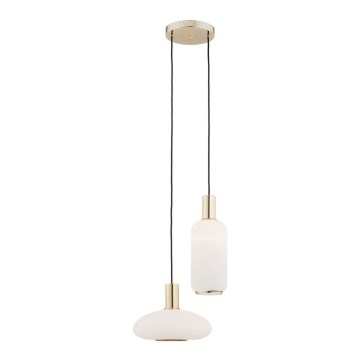 Argon 0896 - Lampadario a sospensione con filo SAGUNTO 2xE27/15W/230V ottone