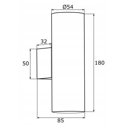 Argon 0910 - Applique MITOS 2xGU10/5W/230V bianca