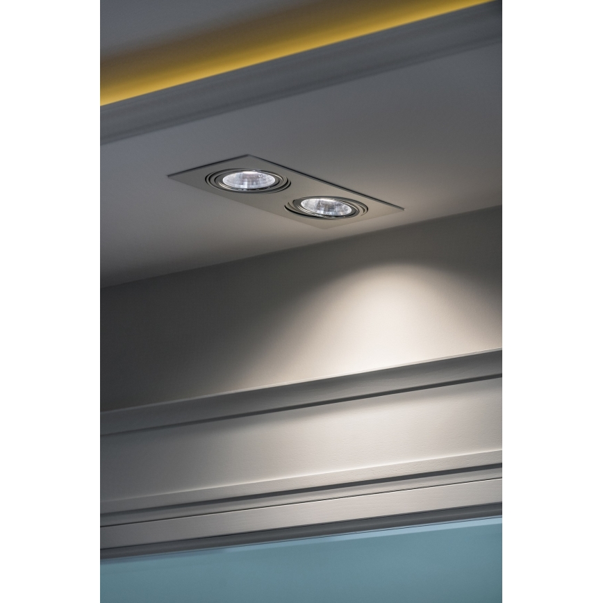 Argon 1047 - Faretto da incasso OLIMP 2xGU10-AR111/12W/230V nero