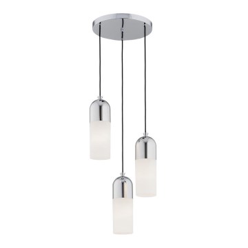 Argon 1465 - Lampadario a sospensione con filo BURGOS 3xE27/15W/230V cromo lucido