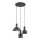 Argon 1472 - Lampadario a sospensione con filo SINES 3xE27/15W/230V nero