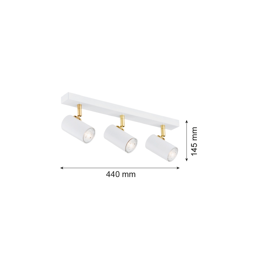 Argon 1475 - Faretto LAGOS 3xGU10/5W/230V bianco/dorato
