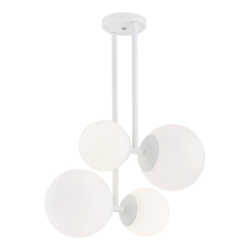 Argon 1644 - Lampadario su palo ASPEN 4xE27/15W/230V bianco