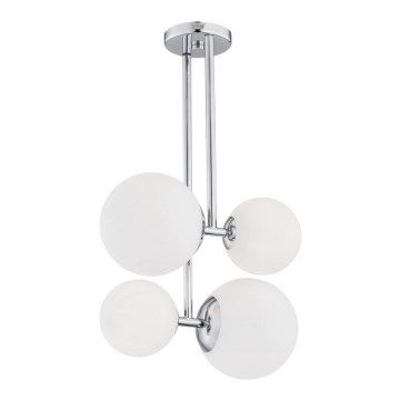 Argon 1646 - Lampadario su palo ASPEN 4xE27/15W/230V cromo lucido