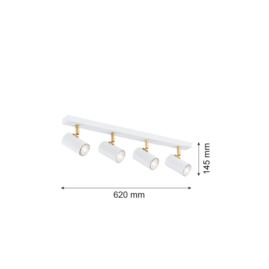 Argon 1689 - Faretto LAGOS 4xGU10/5W/230V bianco/dorato