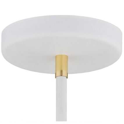 Argon 1773 - Lampadario su palo AVALONE 4xE27/15W/230V bianco/oro