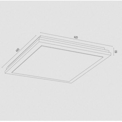 Argon 1803 - Plafoniera CASERTA 4xE27/15W/230V 42x42 cm