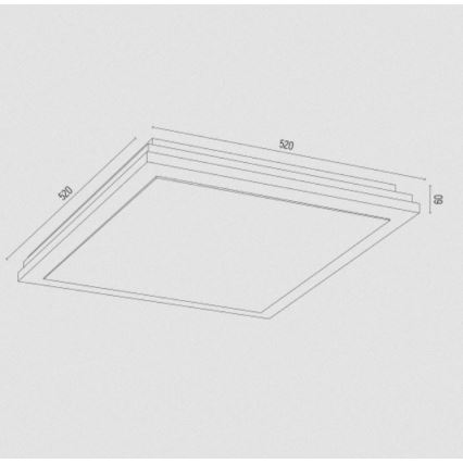 Argon 1804 - Plafoniera CASERTA 4xE27/15W/230V 52x52 cm