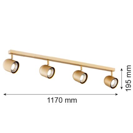 Argon 1810 - Faretto ISOLA 4xGU10/5W/230V