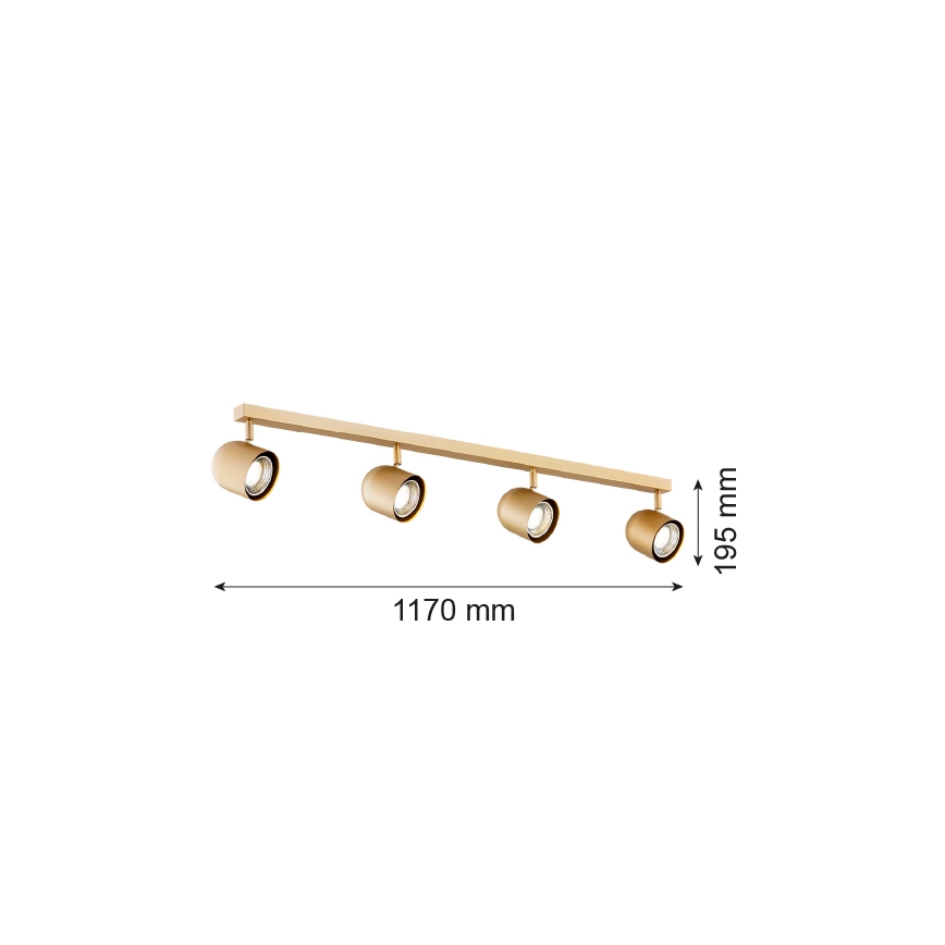 Argon 1810 - Faretto ISOLA 4xGU10/5W/230V