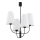 Argon 1822 - Lampadario a sospensione con supporto rigido SAFIANO 4xE27/15W/230V nero