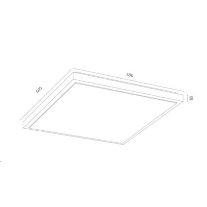 Argon 1826 - Plafoniera CARLSON 4xE27/15W/230V 60x60 cm nero