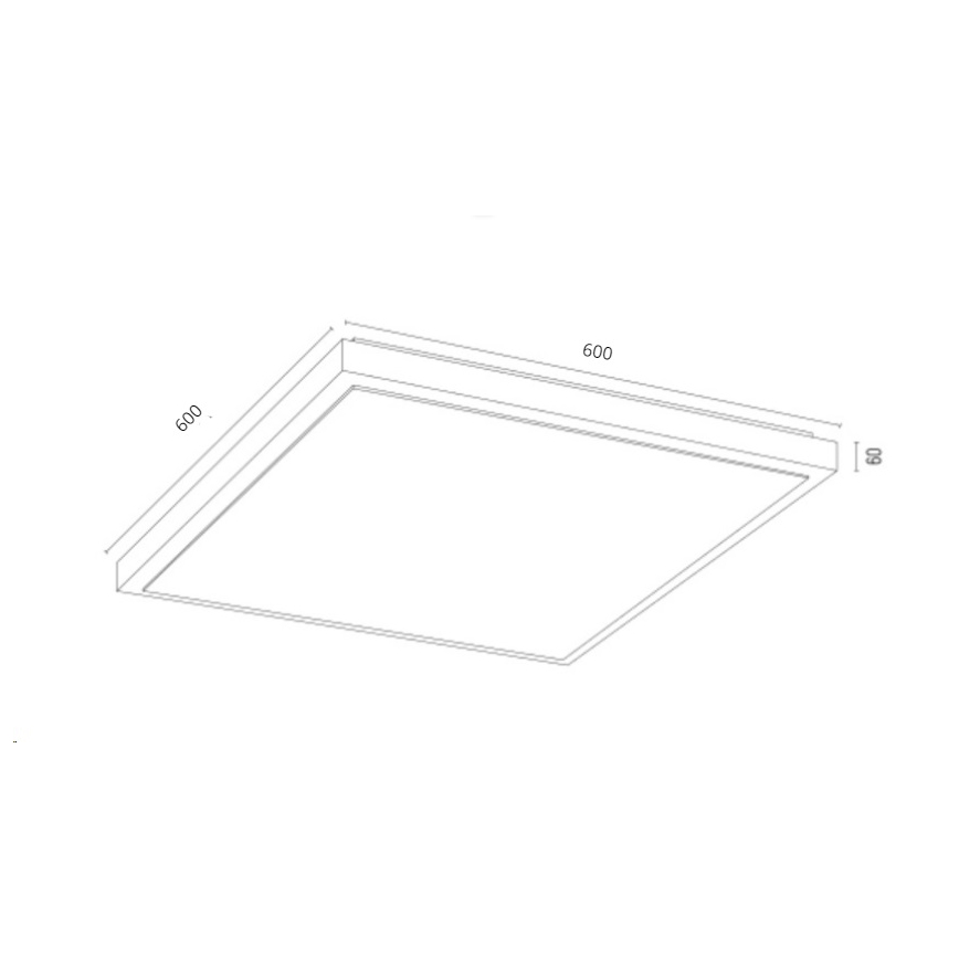 Argon 1826 - Plafoniera CARLSON 4xE27/15W/230V 60x60 cm nero