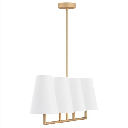 Argon 1828 - Lampadario a sospensione con supporto rigido SAFIANO 4xE27/15W/230V oro