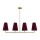 Argon 1829 - Lampadario a sospensione con supporto rigido SAFIANO 4xE27/15W/230V bordeaux