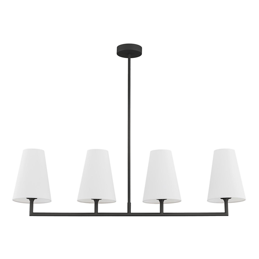 Argon 1831 - Lampadario a sospensione con supporto rigido SAFIANO 4xE27/15W/230V nero