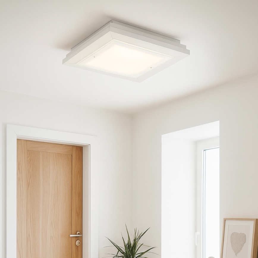 Argon 1870 - Plafoniera TABOR 4xE27/15W/230V 52x52 cm bianca