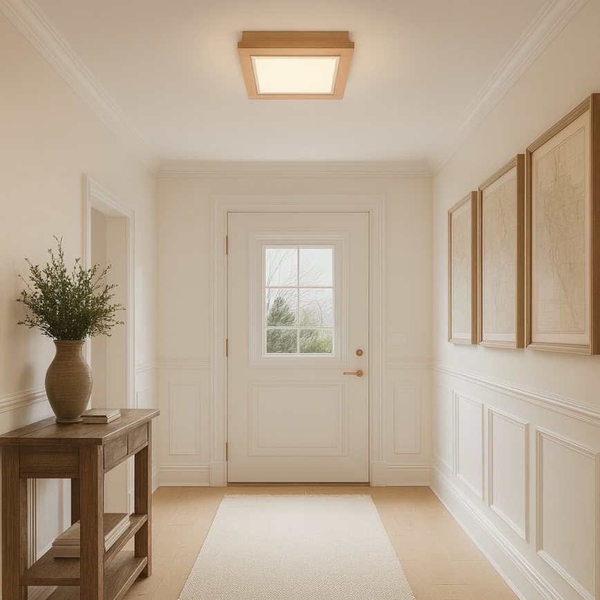 Argon 1871 - Plafoniera TABOR 4xE27/15W/230V 52x52 cm beige