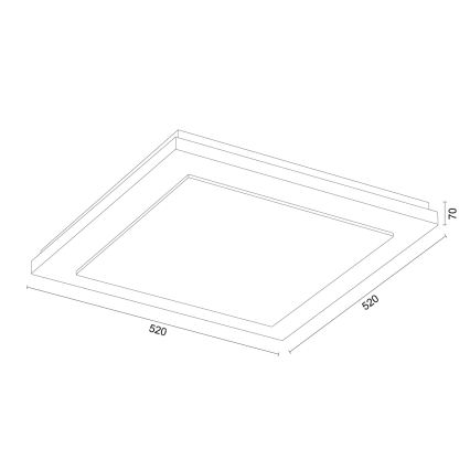 Argon 1872 - Plafoniera TABOR 4xE27/15W/230V 52x52 cm terracotta