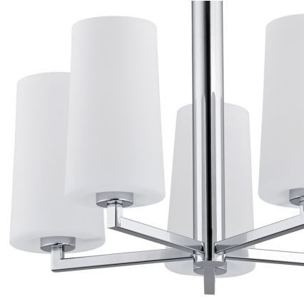 Argon 2053 - Lampadario on a pole CAMELOT 5xE27/15W/230V cromo lucido