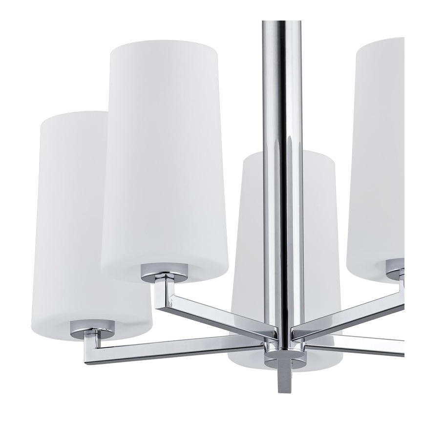Argon 2053 - Lampadario on a pole CAMELOT 5xE27/15W/230V cromo lucido