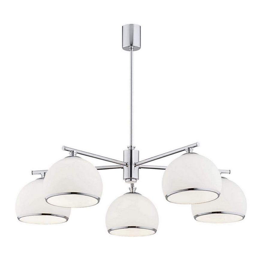 Argon 2087 - Lampadario a sospensione con supporto rigido MARBELLA 5xE27/15W/230V cromo lucido