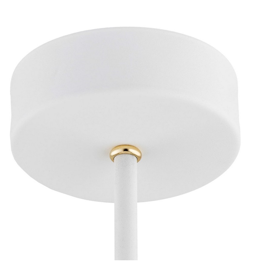 Argon 2117 - Lampadario su palo CHARLOTTE 5xE27/15W/230V bianco/oro