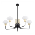 Argon 2128 - Lampadario a stelo RAVELLO 5xE14/15W/230V nero/oro