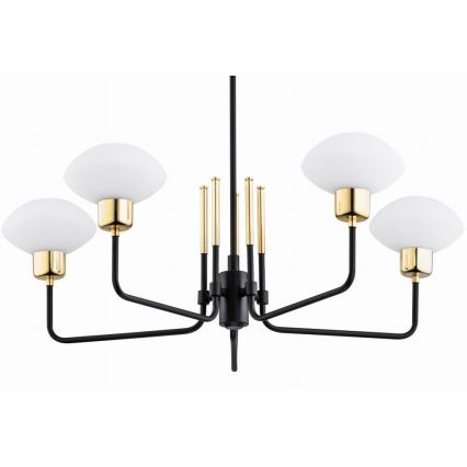 Argon 2128 - Lampadario a stelo RAVELLO 5xE14/15W/230V nero/oro