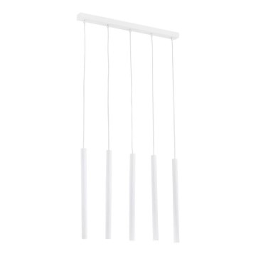 Argon 2136 - Lampadario a sospensione con filo ETNA 5xG9/6W/230V bianco