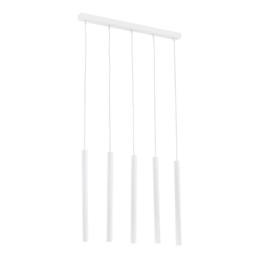 Argon 2136 - Lampadario a sospensione con filo ETNA 5xG9/6W/230V bianco